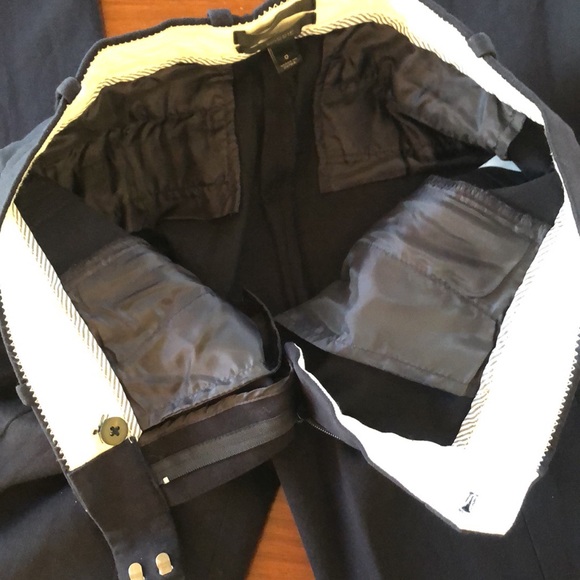 J. Crew Navy Blue Maddie Trouser Bi-Stretch Cotton Slim Straight Dress Pants - Picture 6 of 13